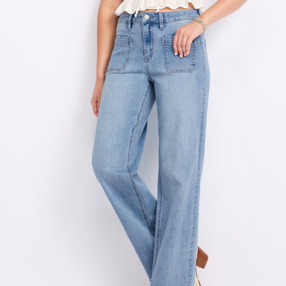 NWT BRIDGE BY GLY High Rise Wide Leg Jean